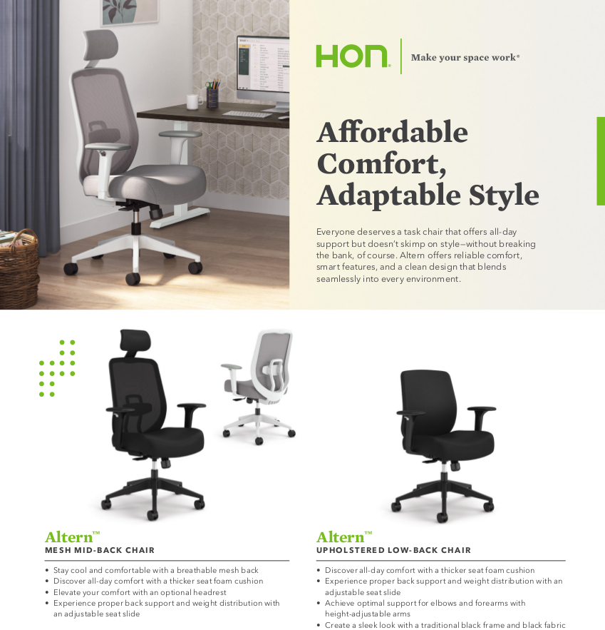 CLICK HERE TO VIEW ALL HON ALTERN CHAIRS